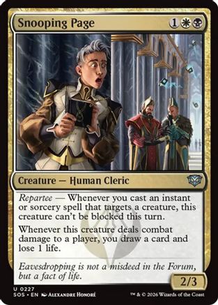 Snooping Page (SOS-227) - [Secrets of Strixhaven]