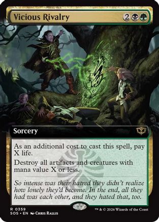 Vicious Rivalry (Extended Art) (SOS-359) - [Secrets of Strixhaven] Foil