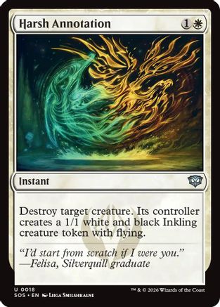 Harsh Annotation (SOS-018) - [Secrets of Strixhaven] Foil