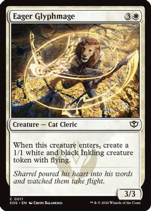 Eager Glyphmage (SOS-011) - [Secrets of Strixhaven] Foil