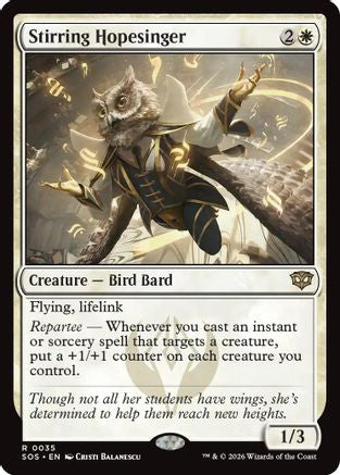 Stirring Hopesinger (SOS-035) - [Secrets of Strixhaven] Foil