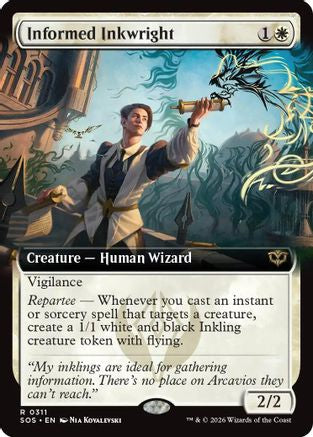 Informed Inkwright (Extended Art) (SOS-311) - [Secrets of Strixhaven] Foil