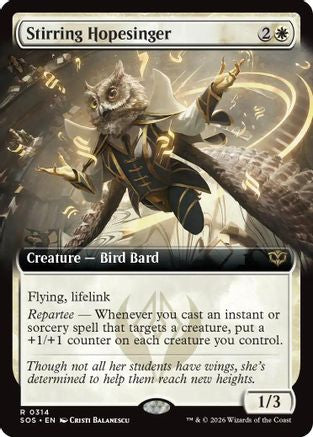Stirring Hopesinger (Extended Art) (SOS-314) - [Secrets of Strixhaven]