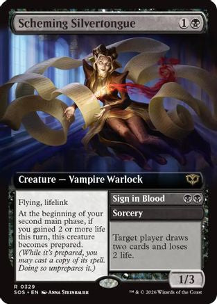Scheming Silvertongue (Extended Art) (SOS-329) - [Secrets of Strixhaven] Foil