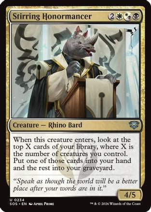 Stirring Honormancer (SOS-234) - [Secrets of Strixhaven] Foil