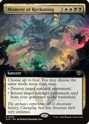 Moment of Reckoning (Extended Art) (SOS-353) - [Secrets of Strixhaven] Foil