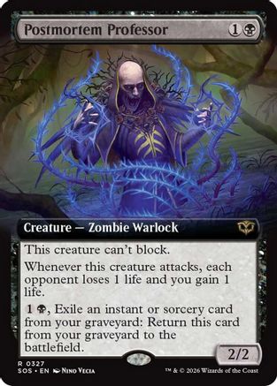 Postmortem Professor (Extended Art) (SOS-327) - [Secrets of Strixhaven]