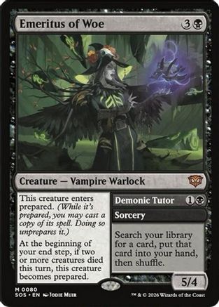 Emeritus of Woe (SOS-080) - [Secrets of Strixhaven] Foil