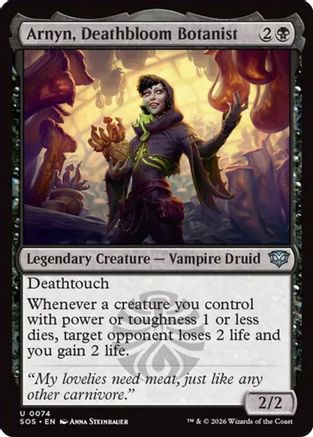 Arnyn, Deathbloom Botanist (SOS-074) - [Secrets of Strixhaven] Foil
