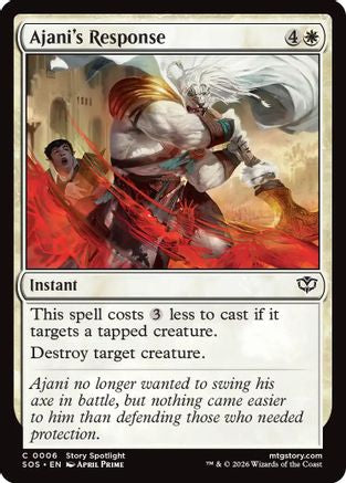 Ajani's Response (SOS-006) - [Secrets of Strixhaven] Foil