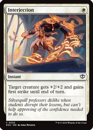 Interjection (SOS-022) - [Secrets of Strixhaven] Foil