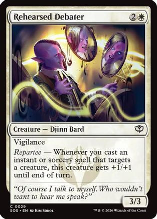 Rehearsed Debater (SOS-029) - [Secrets of Strixhaven] Foil