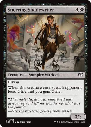 Sneering Shadewriter (SOS-101) - [Secrets of Strixhaven] Foil