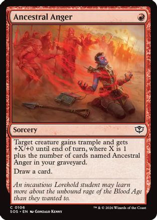 Ancestral Anger (SOS-106) - [Secrets of Strixhaven] Foil