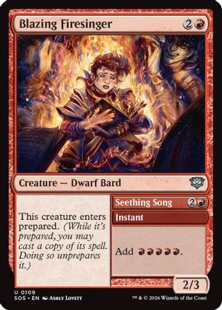 Blazing Firesinger (SOS-109) - [Secrets of Strixhaven]