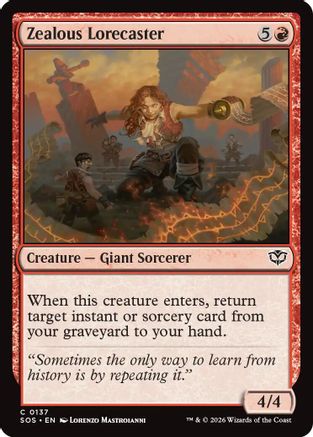 Zealous Lorecaster (SOS-137) - [Secrets of Strixhaven] Foil