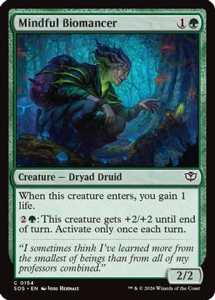 Mindful Biomancer (SOS-154) - [Secrets of Strixhaven] Foil
