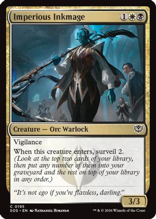 Imperious Inkmage (SOS-195) - [Secrets of Strixhaven] Foil