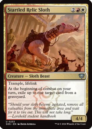 Startled Relic Sloth (SOS-233) - [Secrets of Strixhaven] Foil