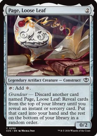 Page, Loose Leaf (SOS-250) - [Secrets of Strixhaven] Foil