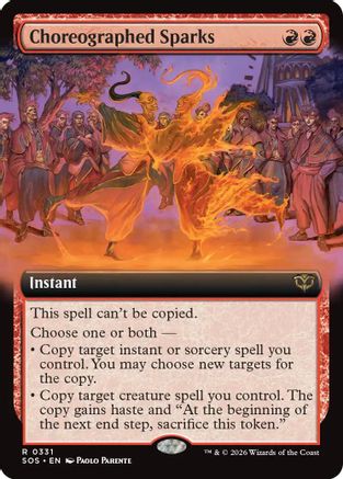 Choreographed Sparks (Extended Art) (SOS-331) - [Secrets of Strixhaven]