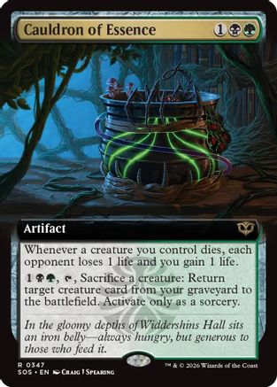 Cauldron of Essence (Extended Art) (SOS-347) - [Secrets of Strixhaven]