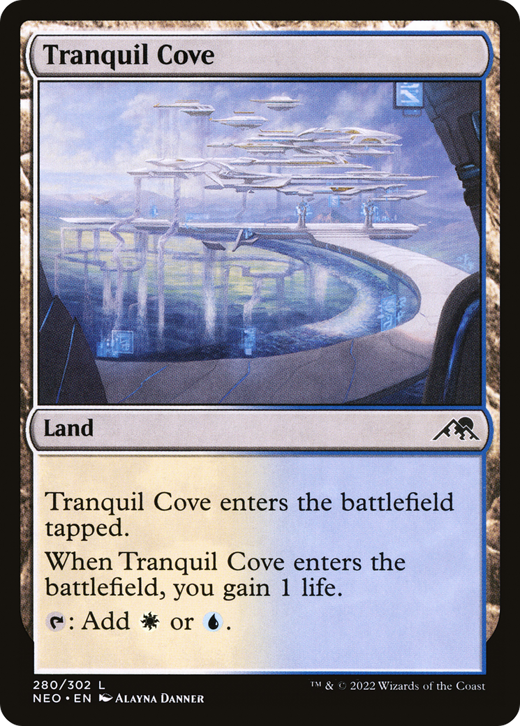 Tranquil Cove (NEO-280) - [Kamigawa: Neon Dynasty] Foil
