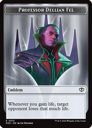 Professor Dellian Fel  // Pest (0008) Double-Sided Token (SOS-13 // 8) - [Secrets of Strixhaven]