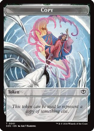 Copy // Spirit (0010) Double-Sided Token (SOS-1 // 10) - [Secrets of Strixhaven]