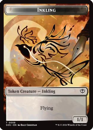 Inkling (0006) // Spirit (0010) Double-Sided Token (SOS-6 // 10) - [Secrets of Strixhaven]