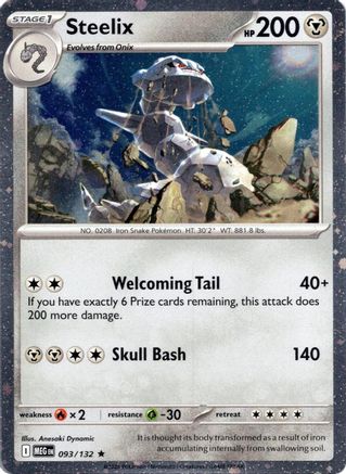 Steelix - 093/132 (Cosmos Holo) 93 - [Miscellaneous Cards & Products] Holofoil