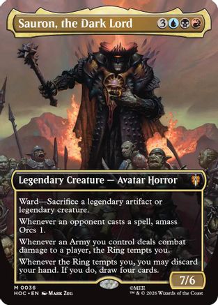 Sauron, the Dark Lord (Borderless) (HOC-036) - [The Hobbit] Foil