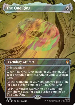 The One Ring (Borderless) (Surge Foil) (HOC-084) - [The Hobbit] Foil