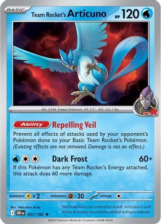 Team Rocket's Articuno - 051/182 (Non-Holo) 51 - [Deck Exclusives]