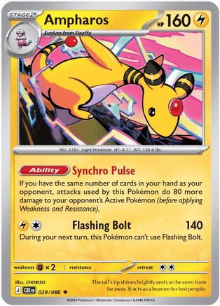 Ampharos - 029/086 29 - [ME04 Chaos Rising] Holofoil