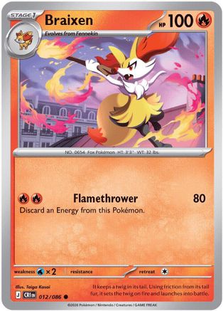 Braixen 12 - [ME04 Chaos Rising] Reverse Holofoil