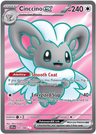 Cinccino ex - 105/086 105 - [ME04 Chaos Rising] Holofoil