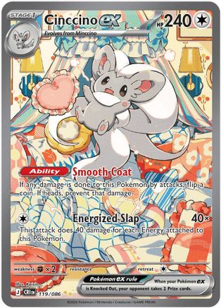 Cinccino ex - 119/086 119 - [ME04 Chaos Rising] Holofoil