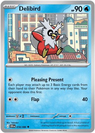 Delibird 18 - [ME04 Chaos Rising] Reverse Holofoil