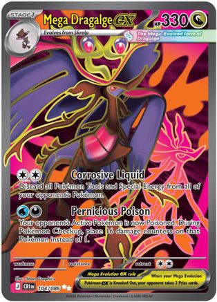 Mega Dragalge ex - 104/086 104 - [ME04 Chaos Rising] Holofoil