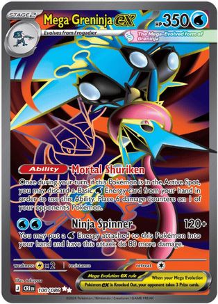 Mega Greninja ex - 100/086 100 - [ME04 Chaos Rising] Holofoil