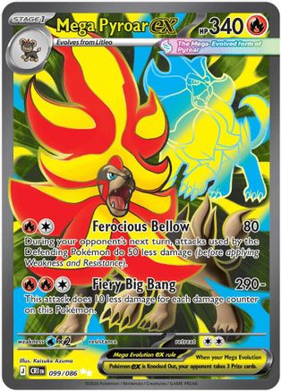 Mega Pyroar ex - 099/086 99 - [ME04 Chaos Rising] Holofoil