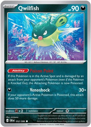 Qwilfish 52 - [ME04 Chaos Rising] Reverse Holofoil