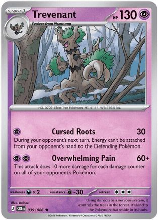 Trevenant 39 - [ME04 Chaos Rising] Reverse Holofoil