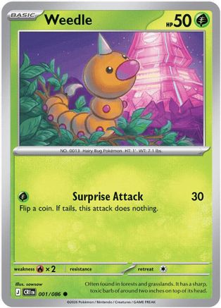 Weedle 1 - [ME04 Chaos Rising] Reverse Holofoil
