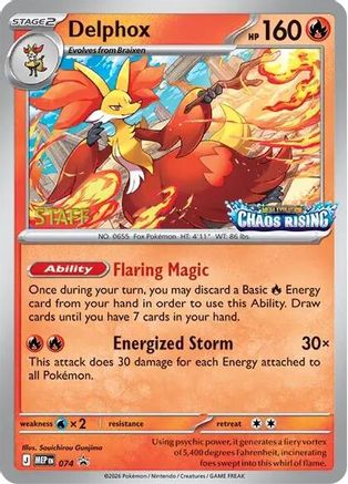 Delphox - 074 [Staff] 74 - [ME Mega Evolution Promo] Holofoil