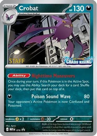 Crobat - 076 [Staff] 76 - [ME Mega Evolution Promo] Holofoil