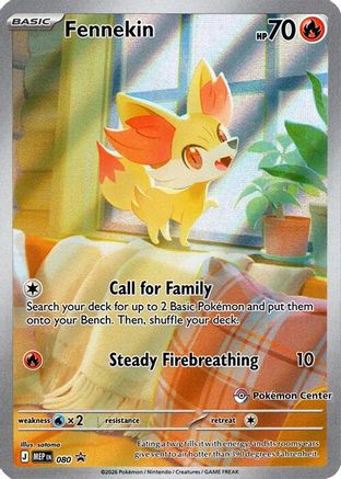 Fennekin - 080 (Pokemon Center Exclusive) 80 - [ME Mega Evolution Promo] Holofoil