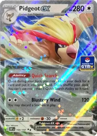 Pidgeot ex - 164/197 164 - [Miscellaneous Cards & Products] Holofoil
