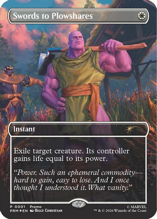 Swords to Plowshares (Borderless) (Magazine Insert) (MEDIA-001) - [Media Promos] Foil